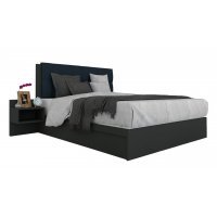 Pat Tapitat LEX 120 cu 2 noptiere, Decor 0164 / Peru 09